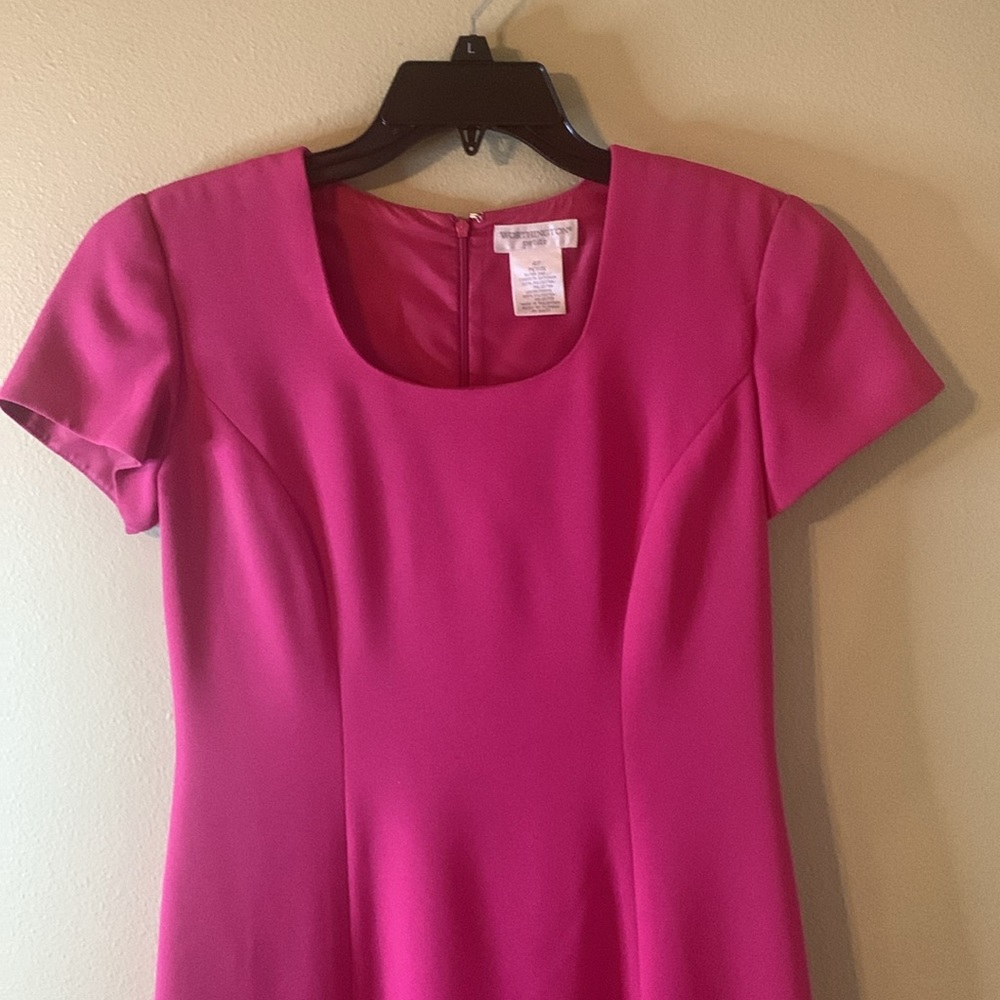 Worthington Petite Pink Dress Baby Doll Size 4P Used - Picture 3 of 4